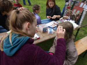 Kinderschminken beim 1. Mai 2014